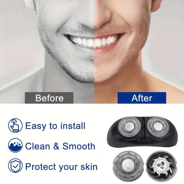 For FLYCO Shaving Razor FS890 891 892 FS893 Replacement Blade Head Accessories, Style: 2pcs Blades+Nets by bashfashion
