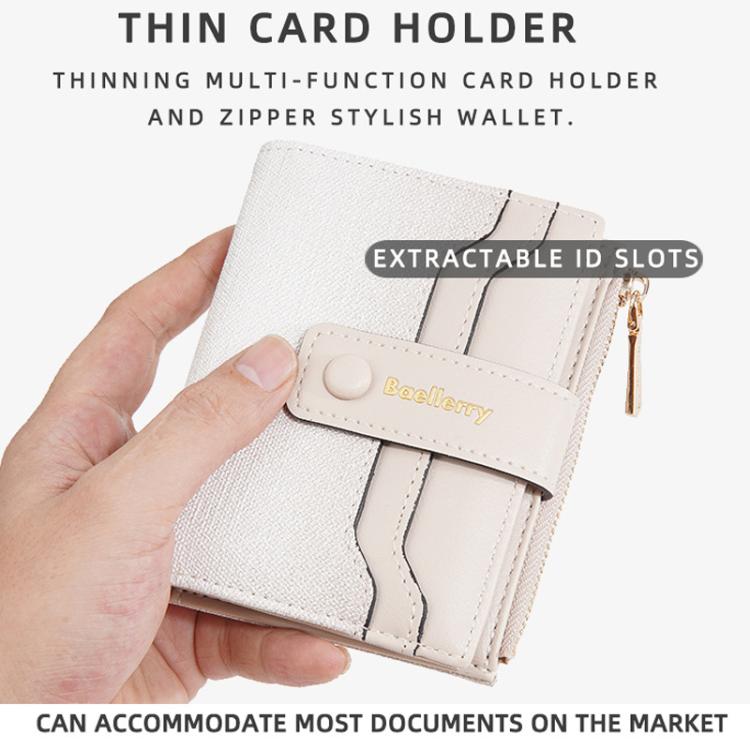 Baellerry NR118 Women Short Wallet Gradient Color Multi Card Zipper Coin Purse(Dark Brown) by Baellerry