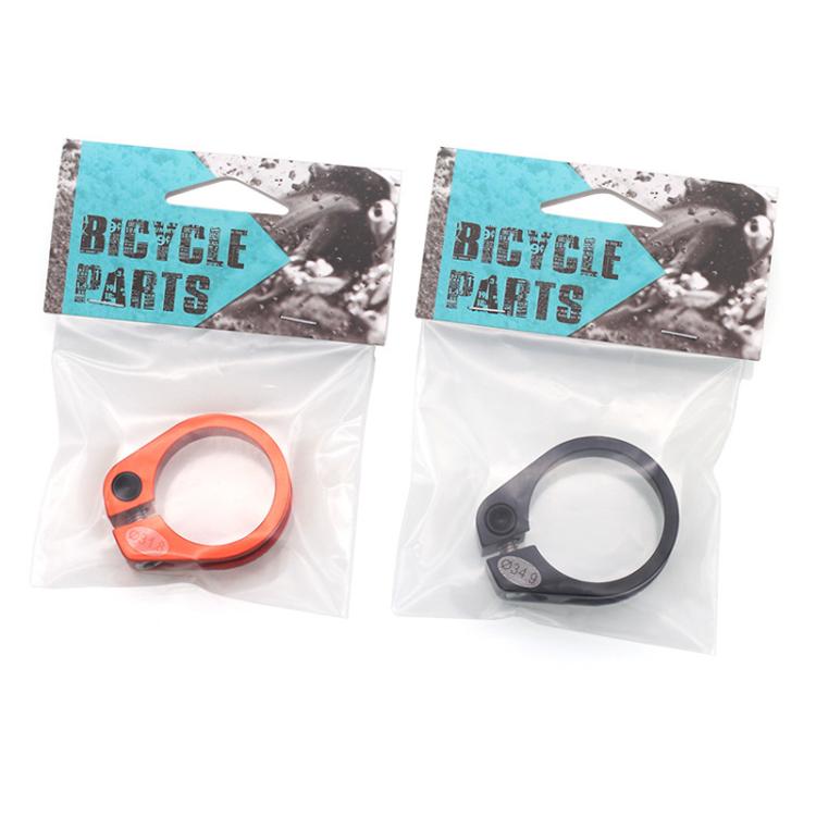 Mountain Road Bicycle Aluminum Locking Seatpost Clamps Seatpost Clamp Ring Fittings(34.9mm Red) by bashfashion