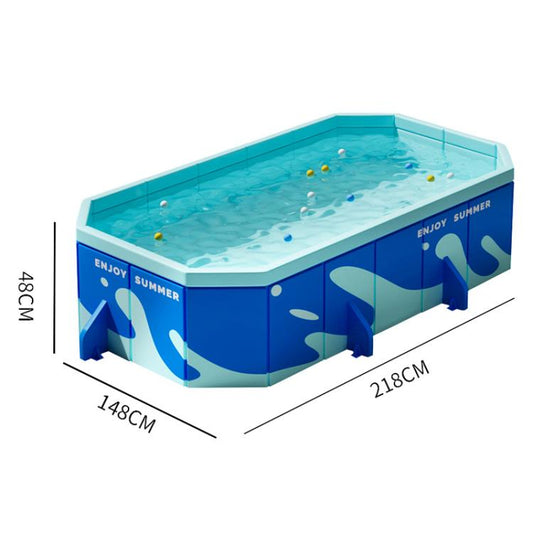 Children Home Free Inflatable Swimming Pool Foldable Outdoor Bracket Play Pool, Spec: 2.2m by bashfashion
