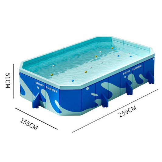 Children Home Free Inflatable Swimming Pool Foldable Outdoor Bracket Play Pool, Spec: 2.6m by bashfashion