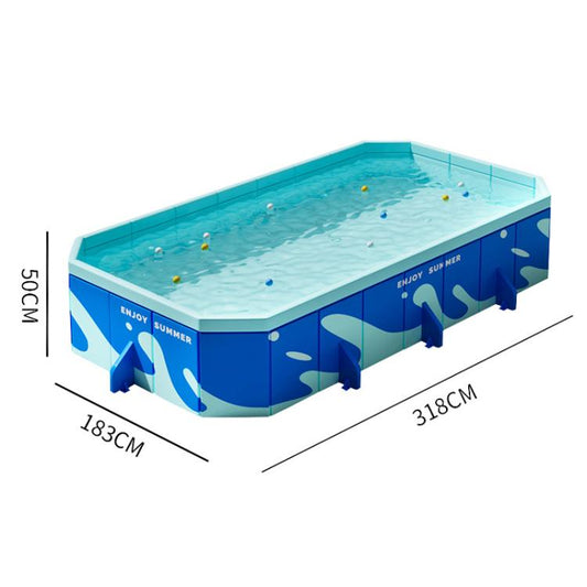 Children Home Free Inflatable Swimming Pool Foldable Outdoor Bracket Play Pool, Spec: 3.2m by bashfashion