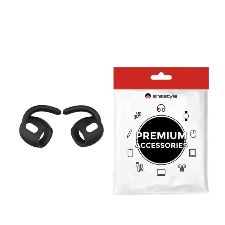 For AirPods Pro 2 AhaStyle PT189 1pair Ear Caps Silicone Anti-Lost and Non-Slip Ear Hooks(Black Small) by AhaStyle