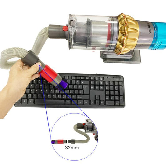 32mm Soft Brush+Connector For Dyson V8 Vacuum Cleaner Dusting Streak Free Soft Brush Replacement Accessory Set by bashfashion