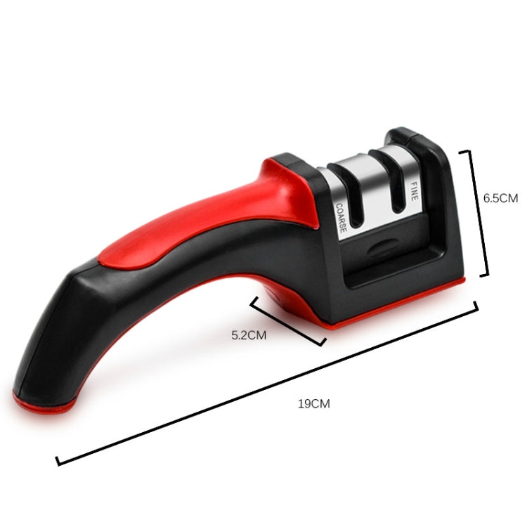 Ceramics Knife Sharpener with Square Handle(Red) by bashfashion
