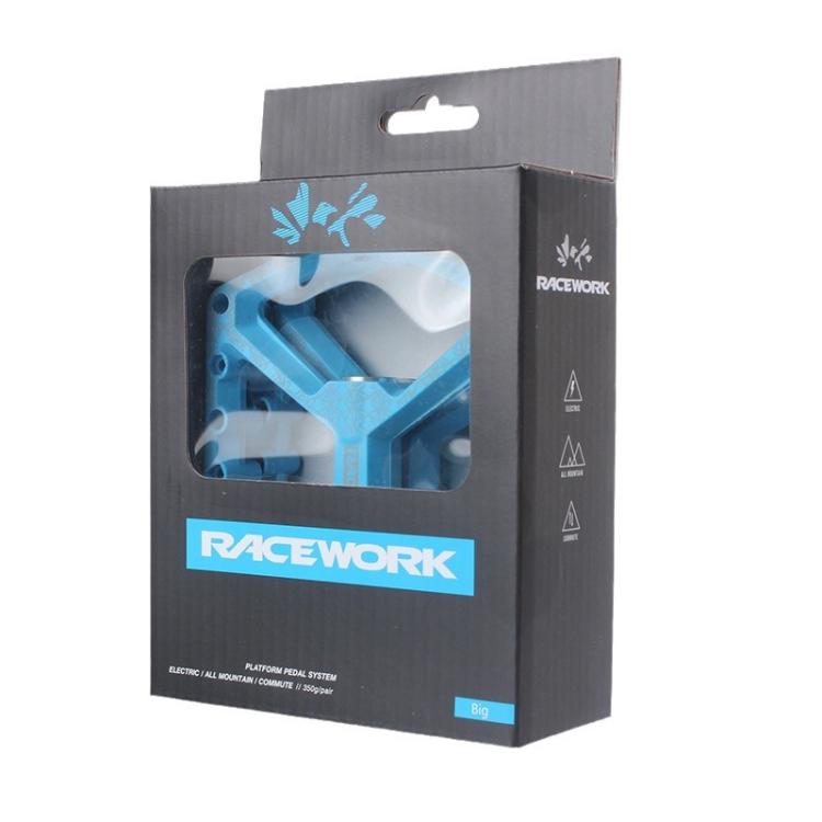 RACEWORK RK579 1pair Bicycle Wide Anti-slip Bearing Pedal Nylon Pedal(Gray) by RACEWORK