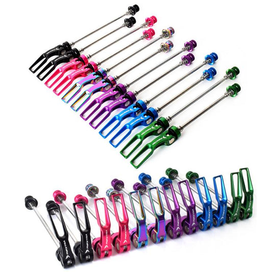 FMFXTRA JX77 Bicycle Quick Release Lever Aluminum Alloy CNC Crafted Axle(Blue) by FMFXTRA