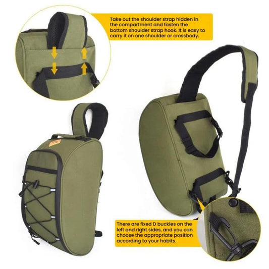 BELIROW Bicycle Rack Tail Bag Folding Bike Quick Release Pannier Bag(Army Green) by BELIROW