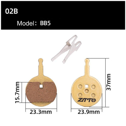 2pairs ZTTO Mountain Bike Full Metal Copper Base Lining Oil Disc Block Brake Pad, Model: MJ-02B by ZTTO