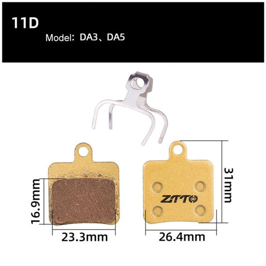 2pairs ZTTO Mountain Bike Full Metal Copper Base Lining Oil Disc Block Brake Pad, Model: MJ-11D by ZTTO