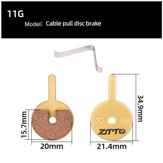 2pairs ZTTO Mountain Bike Full Metal Copper Base Lining Oil Disc Block Brake Pad, Model: MJ-11G by ZTTO