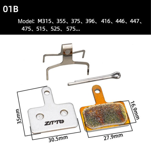 2pairs ZTTO Bicycle Metal Sintered Cable Mountain Road Bike Electrical Scooter Disc Brake Linings, Style: 01B by ZTTO