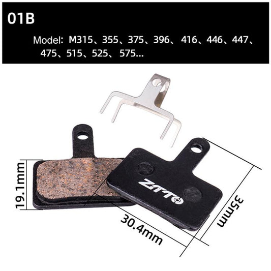 2pairs ZTTO Bicycle Disc Braking Pads Mountain Bike Semi-Metallic Resin Brake Pads, Model: MS-01B by ZTTO