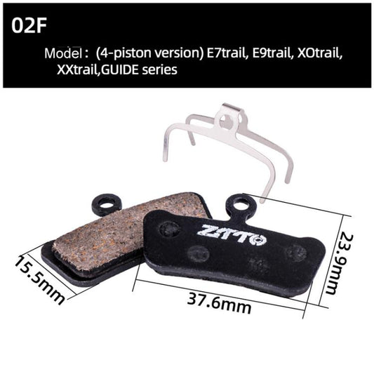 2pairs ZTTO Bicycle Disc Braking Pads Mountain Bike Semi-Metallic Resin Brake Pads, Model: MS-02F by ZTTO
