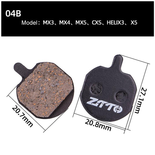 2pairs ZTTO Bicycle Disc Braking Pads Mountain Bike Semi-Metallic Resin Brake Pads, Model: MS-04B by ZTTO