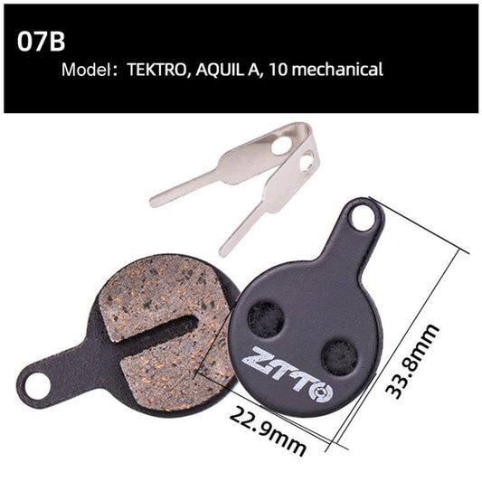 2pairs ZTTO Bicycle Disc Braking Pads Mountain Bike Semi-Metallic Resin Brake Pads, Model: MS-07B by ZTTO
