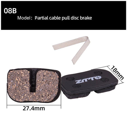 2pairs ZTTO Bicycle Disc Braking Pads Mountain Bike Semi-Metallic Resin Brake Pads, Model: MS-08B by ZTTO