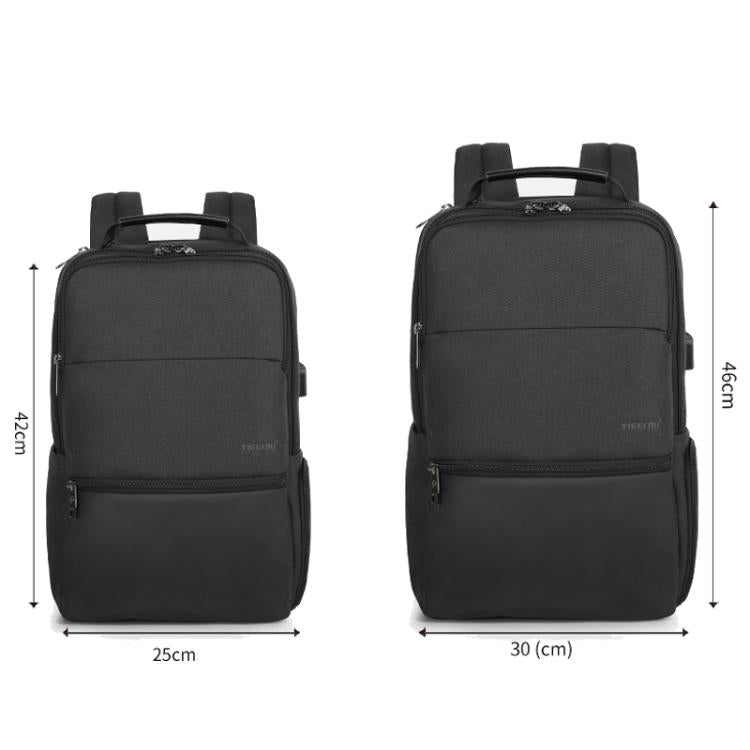 Tigernu 15.6-inch Standard Men Anti-Theft Laptop Backpack with USB Charging Port, Headphone Hole & Comfort Shoulder Straps for Travel, Work Commute(Black) by Tigernu
