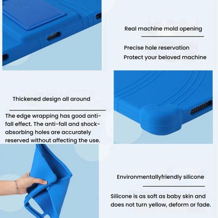 For Lenovo Idea Tab Pro Shockproof Silicone Tablet Protective Case With Holder(Red) by bashfashion