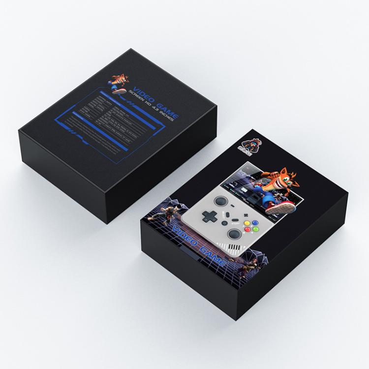 R43 Pro Handheld Game Console 4K HD 4.3-Inch Screen Home Portable Video Game Player, Spec: Translucent Black 64G by bashfashion