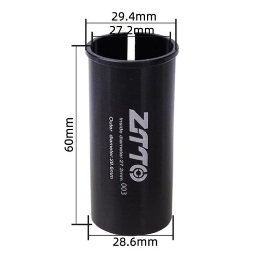 27.2-28.6mm 003 2pcs ZTTO Bicycle Seat Post Conversion Sleeve Reducer Cover(Black) by ZTTO