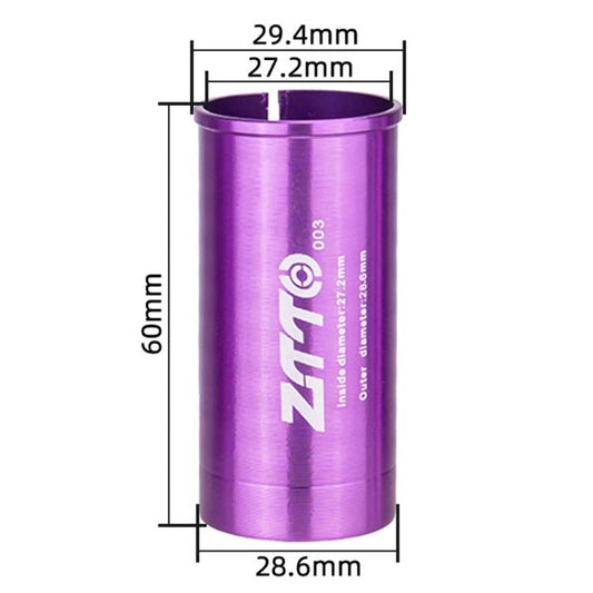27.2-28.6mm 003 2pcs ZTTO Bicycle Seat Post Conversion Sleeve Reducer Cover(Purple) by ZTTO