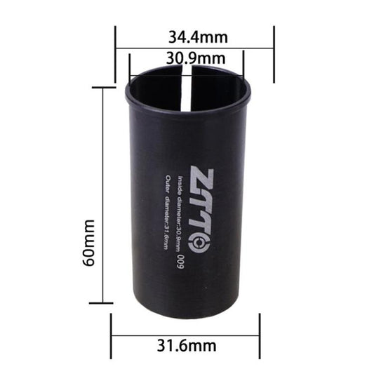 30.9-31.6mm 009 2pcs ZTTO Bicycle Seat Post Conversion Sleeve Reducer Cover(Black) by ZTTO