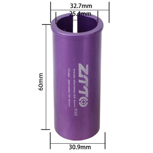 25.4-30.9mm 010 2pcs ZTTO Bicycle Seat Post Conversion Sleeve Reducer Cover(Purple) by ZTTO