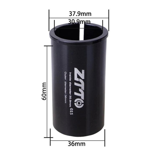 30.9-36mm 015 2pcs ZTTO Bicycle Seat Post Conversion Sleeve Reducer Cover(Black) by ZTTO