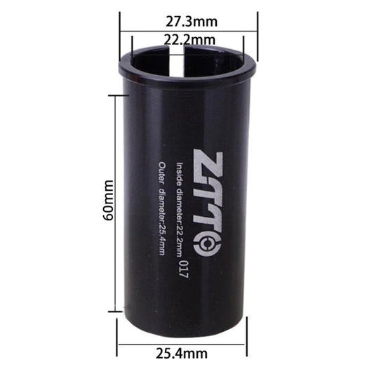 22.2-25.4mm 017 2pcs ZTTO Bicycle Seat Post Conversion Sleeve Reducer Cover(Black) by ZTTO