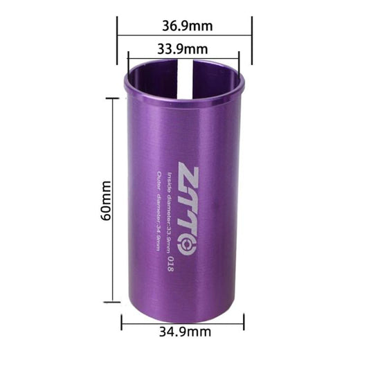 33.9-34.9mm 018 2pcs ZTTO Bicycle Seat Post Conversion Sleeve Reducer Cover(Purple) by ZTTO