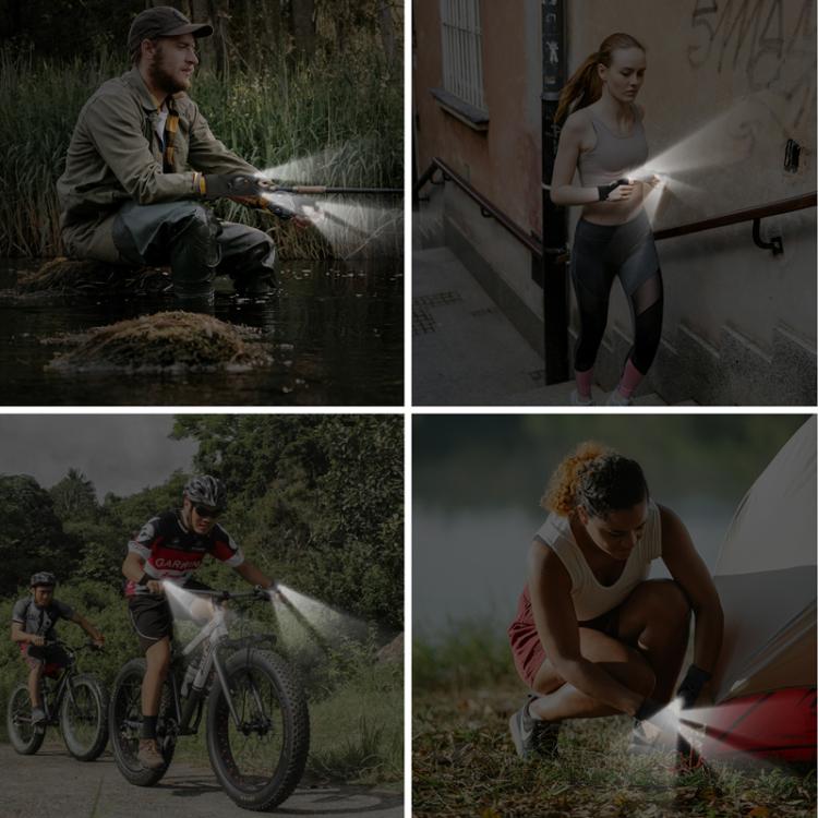 Night Riding Lighting Car Repair Fish Rechargeable LED Light Gloves, Style: Black-Left And Right Hand by bashfashion