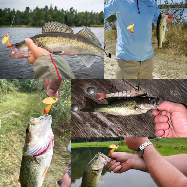 5colors / Box HENGJIA Single Hook Sequins Road Runner Bait Fishing False Lures(5.5CM-4.6G) by HENGJIA