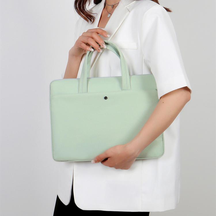 14-14.6inch Universal Laptop Bag Briefcase Women Multifunctional Shockproof Computer Bag, Color: Green by bashfashion
