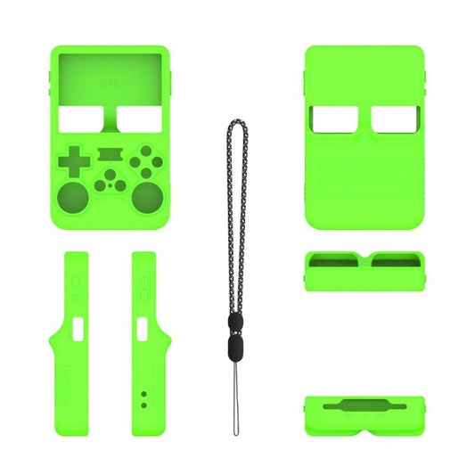 For ANBERNIC R36S Handheld Game Consoles Dustproof Silicone Protective Cover(Luminous Green) by bashfashion