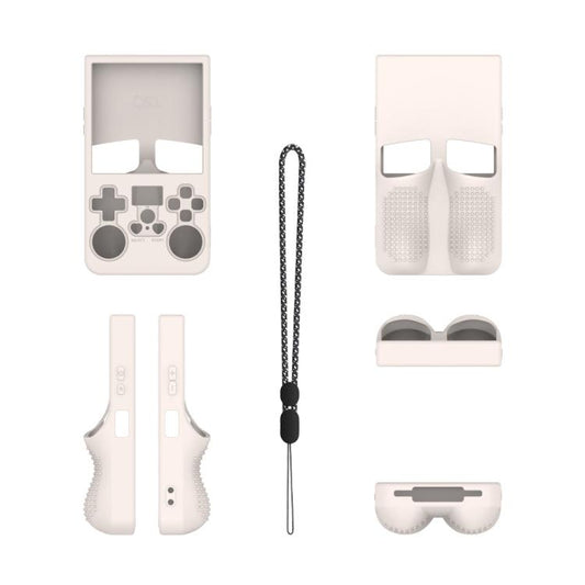 For R36 MAX Handheld Game Consoles Dustproof Silicone Protective Cover(Beige) by bashfashion