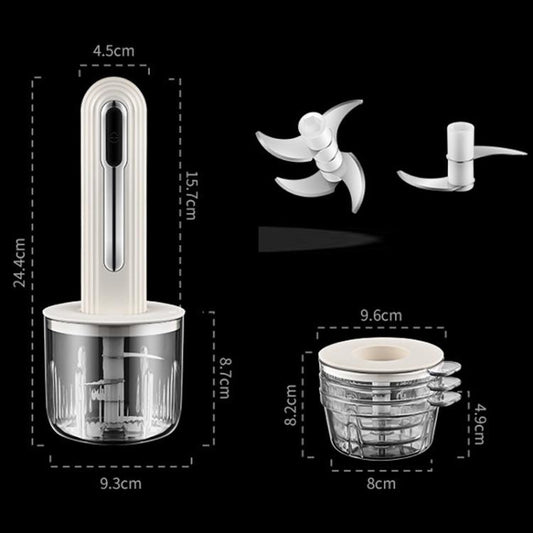 Small Baby Food Processor Kitchen Multifunction Cordless Electrical Meat Grinder(Black) by bashfashion