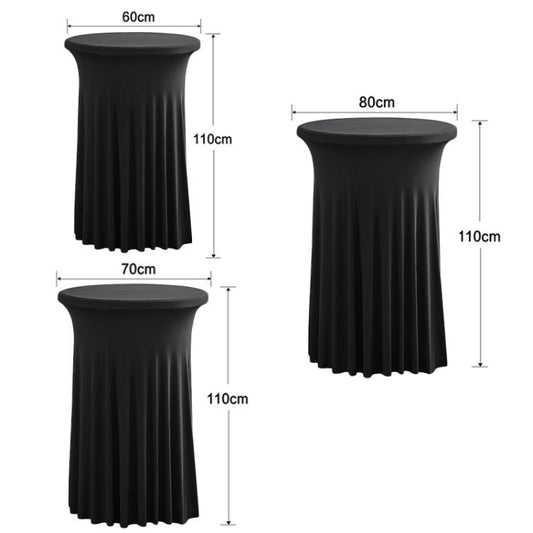 Simple Premium Feeling Business Conference Cocktail Bar Cover Round Sundress Stretch Table Cover, Size: 60x110cm(White) by bashfashion