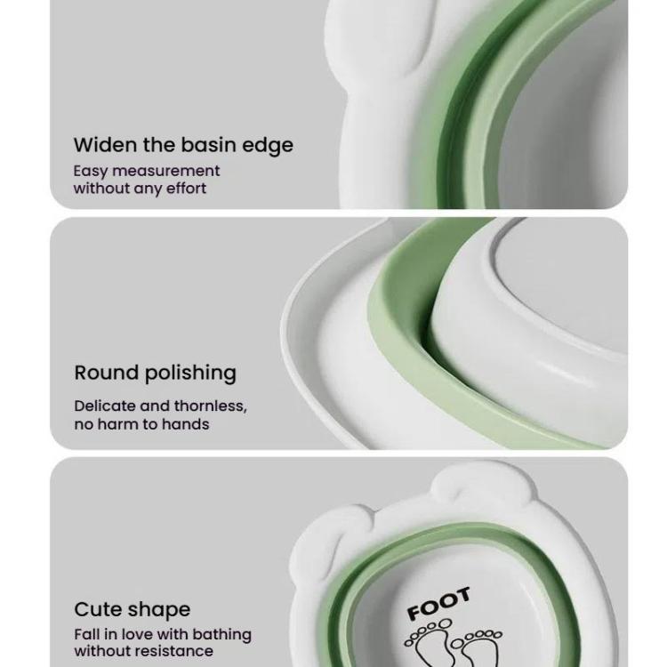 Children Silicone Folding Washbasin Portable Thickened Hangable Butt Washbasin For Babies, Color: Blue-Bunny by bashfashion