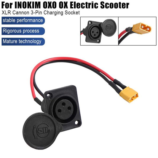 X1673 For INOKIM OXO OX Electrical Scooter Power Port XLR Cannon 3-Pin Charging Socket by bashfashion