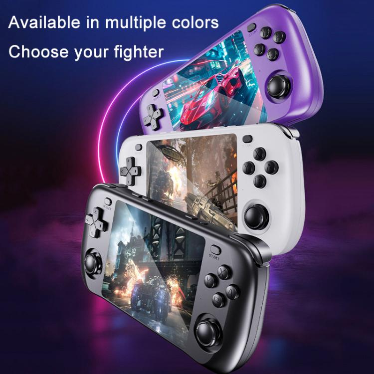 H36S 3.5 Inch IPS HD Screen Retro PSP Game Console Linux System GBA Handheld Video Game Console, Memory: 128G(Purple) by bashfashion