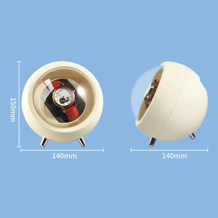 Smart Watch Winder With Anti-Magnetic Protection Silent Operation Dual Power Modes USB/Battery(White) by bashfashion