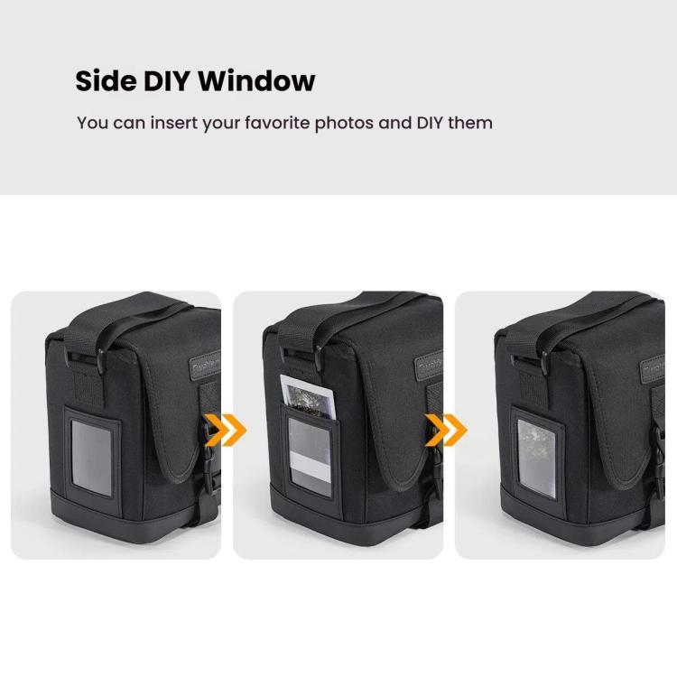 Cwatcun D186 Small Anti-scratch Lightweight Camera Shoulder Bag Camera Portable Crossbody Storage Bag(Black) by Cwatcun