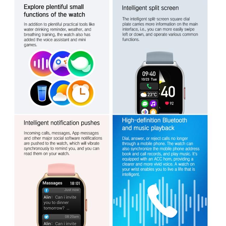 Blood Oxygen / Sleep / Heart Rate Health Monitoring Smart Watch Square Sports Double Strap Watch(Black Steel+Silicone Black) by bashfashion