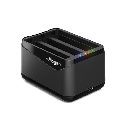 For Insta360 X5 Camera AMagisn Battery Charger Fast Charging Station For 3 Batteries Simultaneously by aMagisn