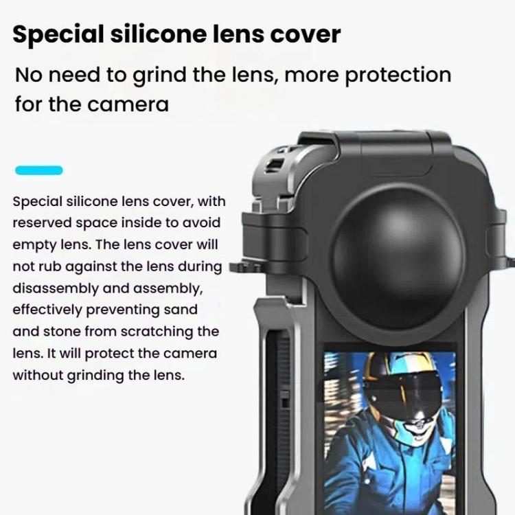 For Insta360 X5 HEPAIL AC-81 Metal Rabbit Cage Extended Protective Frame by HEPAIL
