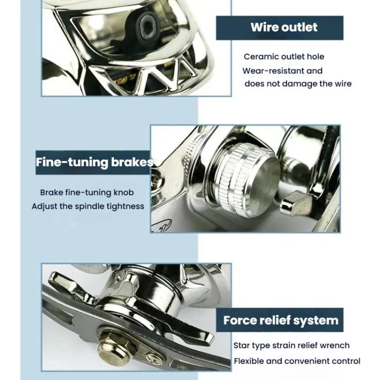 YUMOSH EQM200 Right Hand Baitcasting Fishing Reel 6.3:1 Gear Ratio with Magnetic Brake System, 12-Setting Adjustable by YUMOSH