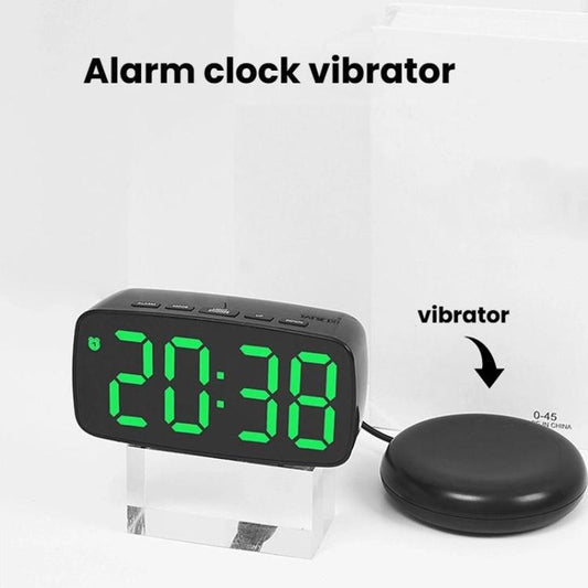 LED Electronic Alarm Clock Bedside Vibrator Clock, Color: Black Shell Blue Light by bashfashion
