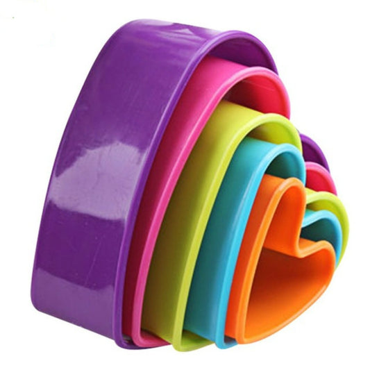 5pcs / Set Cookies Plastic Cake Mould Biscuit Plunger Forms DIY Baking Tools(Heart) by bashfashion