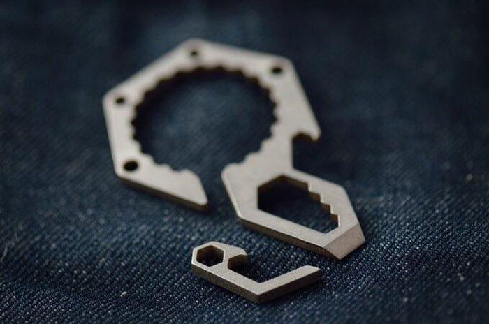 EDC Mini Lightweight Bottle Beer Opener Keyring Pocket Tool Outdoor Camp Hike Utility Gadget Stainless steel by bashfashion